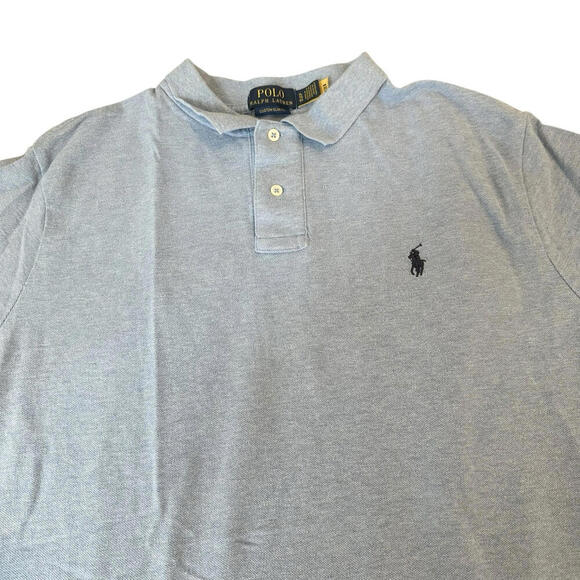 Ralph Lauren Men’s XL Light Blue Pony  Short Sleeve Slim Fit Shirt - Picture 5 of 6